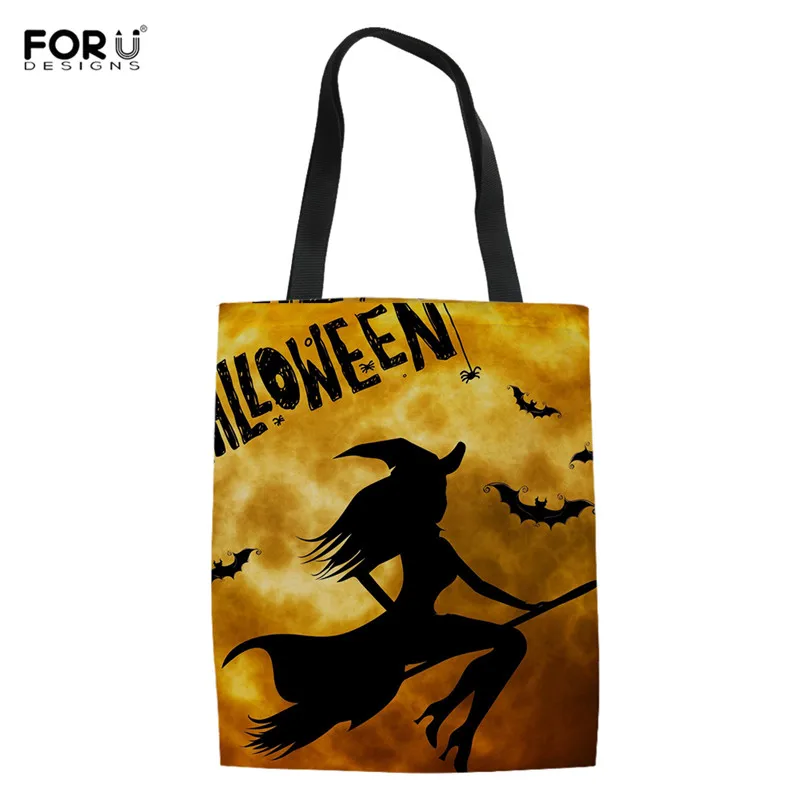 FORUDESIGNS Halloween Bags Women Portable Shoulder Bag Reusable Shopper Bags For Girls Halloween Witch Print Handbags Bolsa Lona
FORUDESIGNS Halloween Bags Women Portable Shoulder Bag Reusable Shopper Bags For Girls Halloween Witch Print Handbags Bolsa Lona
