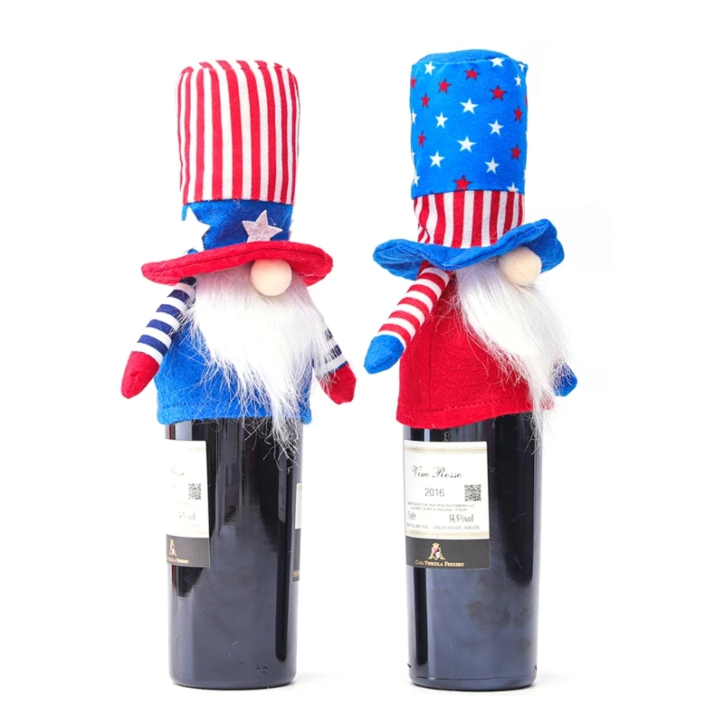 Patriotic Gnome Wine Bottle Cover Toppers American President Election Decoration Plush Elf Scandinavian Ornament 4th of 28GF
Patriotic Gnome Wine Bottle Cover Toppers American President Election Decoration Plush Elf Scandinavian Ornament 4th of 28GF