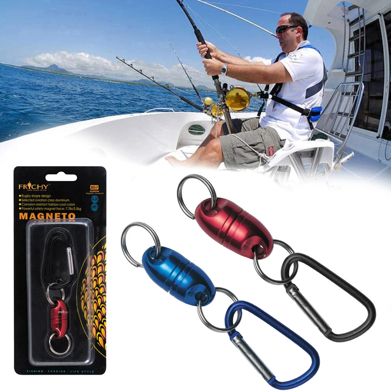 1Pc Magnetic Buckle Net Release Holder Fly Fishing Net Keeper Magnet Clip Landing Net Connector with Coil Carabiner Clip
1Pc Magnetic Buckle Net Release Holder Fly Fishing Net Keeper Magnet Clip Landing Net Connector with Coil Carabiner Clip