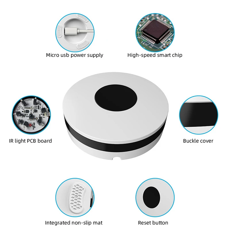 WiFi IR Control Hub Smart Home Blaster Infrared Wireless Remote Control Support Smart Life Tuya APP Work With Alexa Google Home
WiFi IR Control Hub Smart Home Blaster Infrared Wireless Remote Control Support Smart Life Tuya APP Work With Alexa Google Home