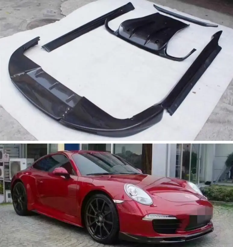 REAL CARBON FIBER Front Bumper Lip Spoiler Rear Trunk Diffuser Side Body Skirt FOR Porsche 911 991 Carrera 2012 2013 2014 2015 
REAL CARBON FIBER Front Bumper Lip Spoiler Rear Trunk Diffuser Side Body Skirt FOR Porsche 911 991 Carrera 2012 2013 2014 2015