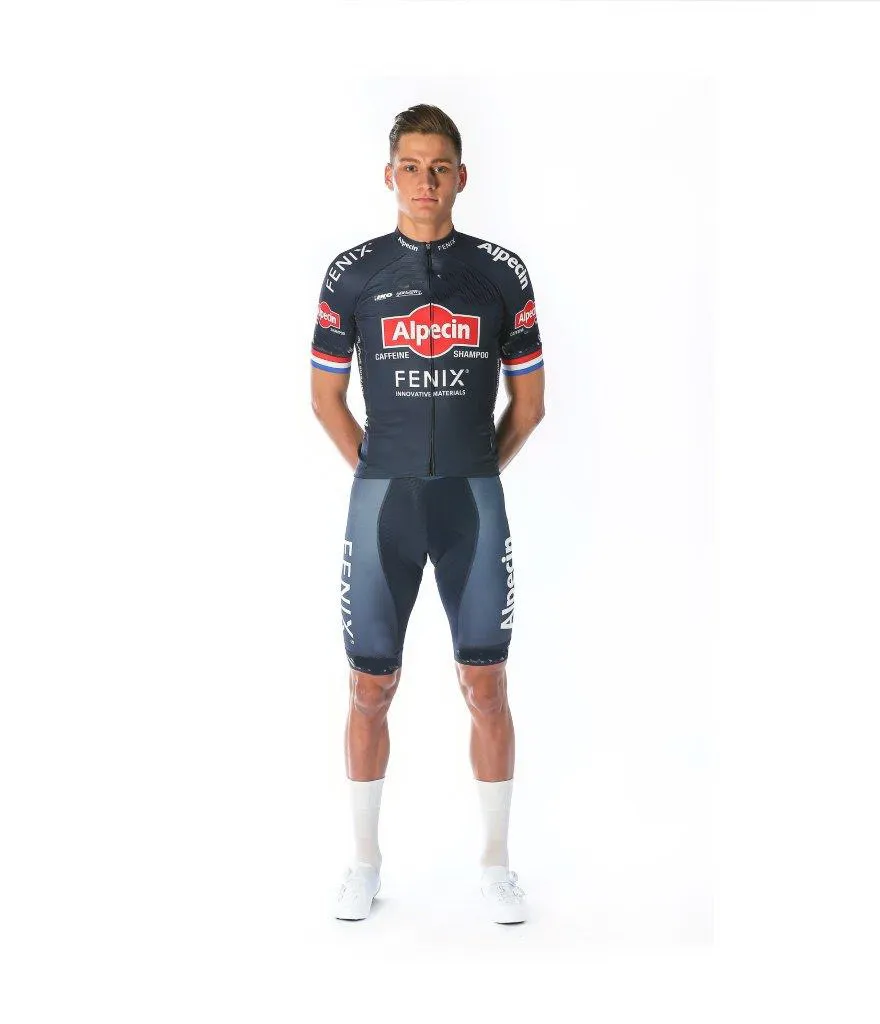2020 Alpecin Fenix Pro Team MVDP синяя мужская велосипедная Джерси с коротким рукавом одежда