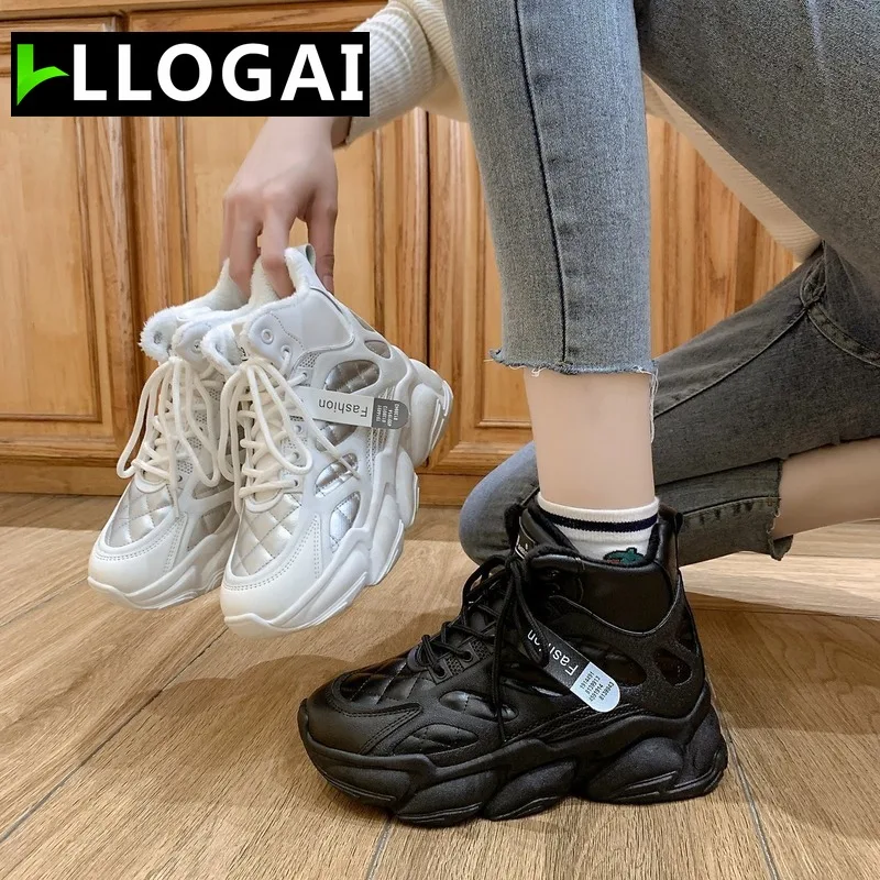 LLOGAI sneakers ladies new plush casual shoes ladies chunky sneakers platform black and white warm fur vulcanized sneakers women
LLOGAI sneakers ladies new plush casual shoes ladies chunky sneakers platform black and white warm fur vulcanized sneakers women
