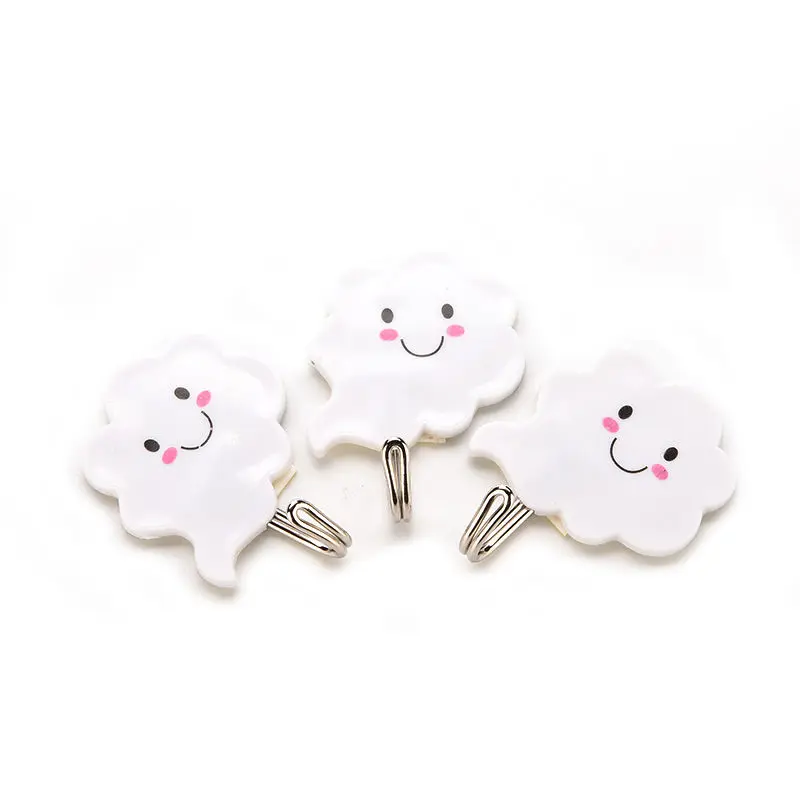 

3Pcs Self Bathroom Kitchen clouds Hanger Adhesive Hooks Stick On Wall Hanging Door Clothes Towel Holder Racks