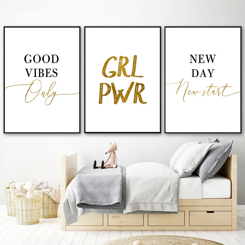 Wall Decor Canvas Painting Gold Black Letter Quotes Poster Modern Simple Home Decor Picture for Living Room Frameless
Wall Decor Canvas Painting Gold Black Letter Quotes Poster Modern Simple Home Decor Picture for Living Room Frameless