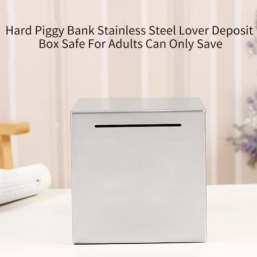 Safe Desktop Deposit Box For Adults Saving Coin Lover Piggy Bank Home Decor Can Only Save Stainless Steel Gift Hard Paper Money
Safe Desktop Deposit Box For Adults Saving Coin Lover Piggy Bank Home Decor Can Only Save Stainless Steel Gift Hard Paper Money