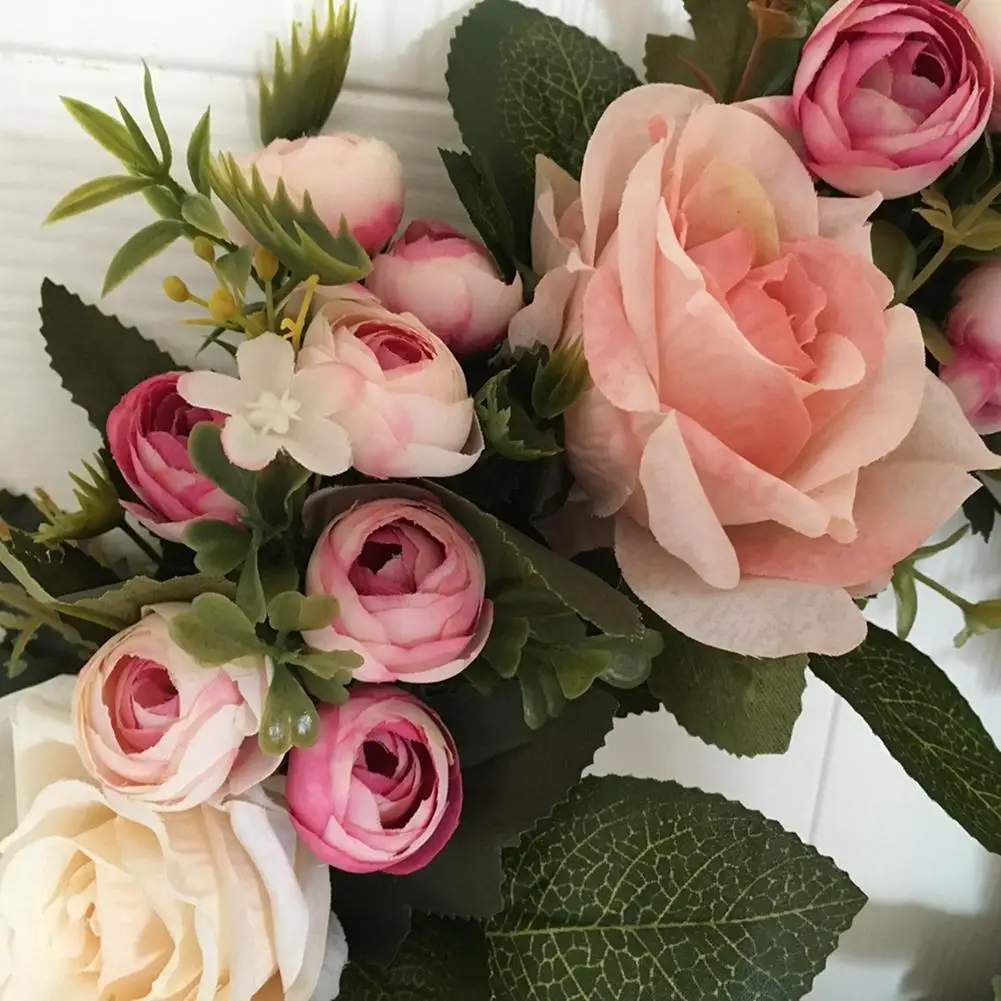 AsyPets Floral Artificial Rose Wreath Door Hanging Wall Window Decoration Wreath Holiday Festival Wedding Decor (40cm)-30 
AsyPets Floral Artificial Rose Wreath Door Hanging Wall Window Decoration Wreath Holiday Festival Wedding Decor (40cm)-30