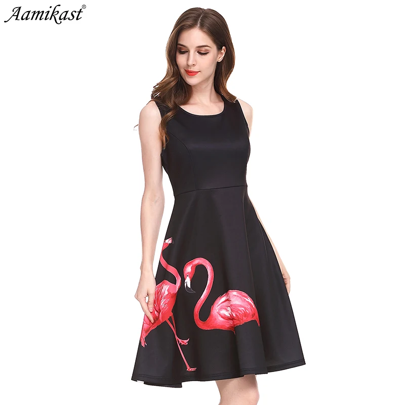 Women Dresses Hot Sale New Fashion New Spring Vintage Print Animal 1950's A-line Black Dress robe
Women Dresses Hot Sale New Fashion New Spring Vintage Print Animal 1950's A-line Black Dress robe