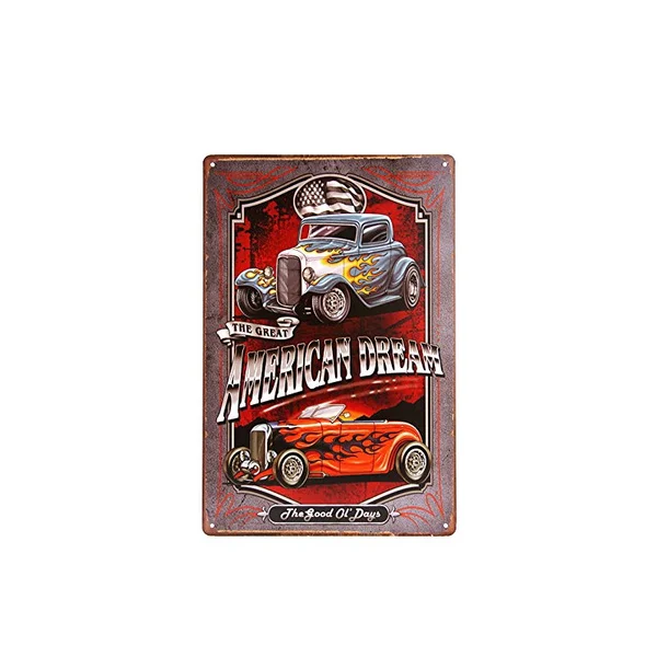Жестяной знак «Американская мечта», Hotrod Vtg, автомобиль, металл, гараж, настенная подвесная картина для украшения ресторана
Жестяной знак «Американская мечта», Hotrod Vtg, автомобиль, металл, гараж, настенная подвесная картина для украшения ресторана