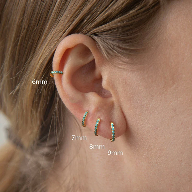 4 Sizes 925 Silver Ear Buckle Round Huggies Hoop Earrings For Women Gold earrings Blue Turquoise Earrings Fashion Jewelry Gifts
4 Sizes 925 Silver Ear Buckle Round Huggies Hoop Earrings For Women Gold earrings Blue Turquoise Earrings Fashion Jewelry Gifts
