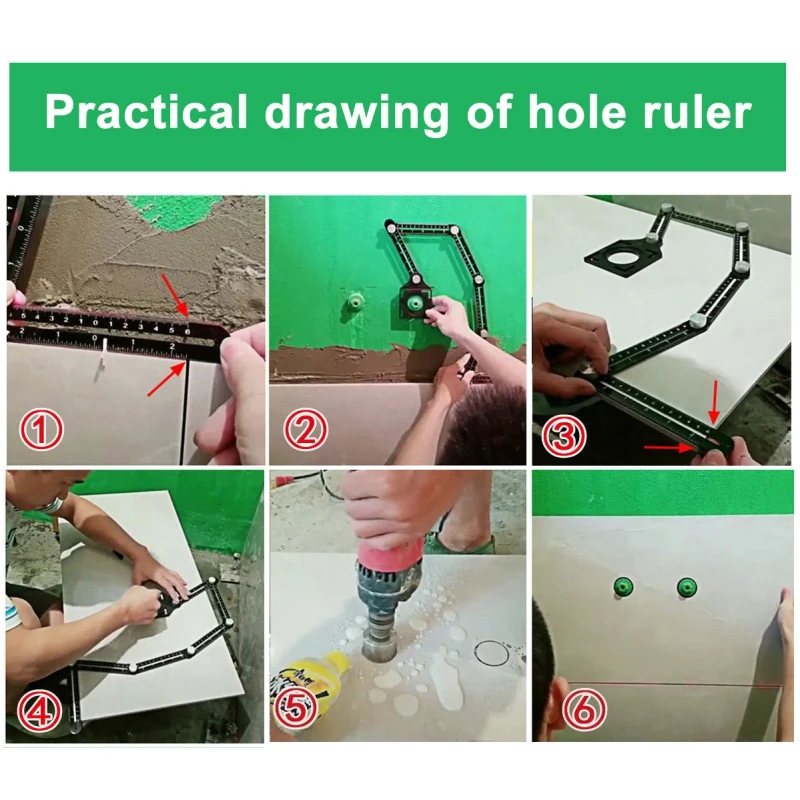 6 Folding Ruler Universal Angle Shaped Ruler Tile Universal Opening Positioner Multifunctional Folding Folding Ruler
6 Folding Ruler Universal Angle Shaped Ruler Tile Universal Opening Positioner Multifunctional Folding Folding Ruler