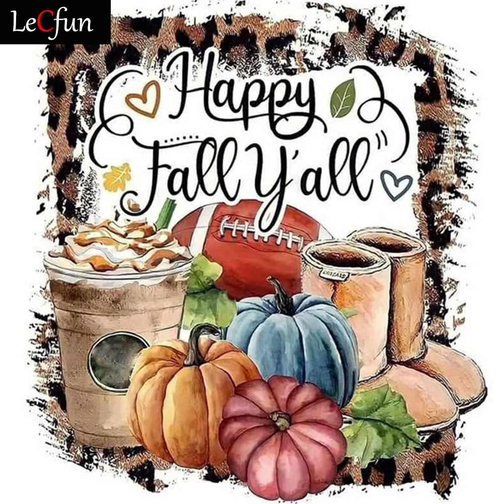 LeCfun Diamond Painting Full Square/Round Drill Art Cross Stitch Embroidery Rhinestone Happy Fall y'all Pumpkins Home Decor
LeCfun Diamond Painting Full Square/Round Drill Art Cross Stitch Embroidery Rhinestone Happy Fall y'all Pumpkins Home Decor