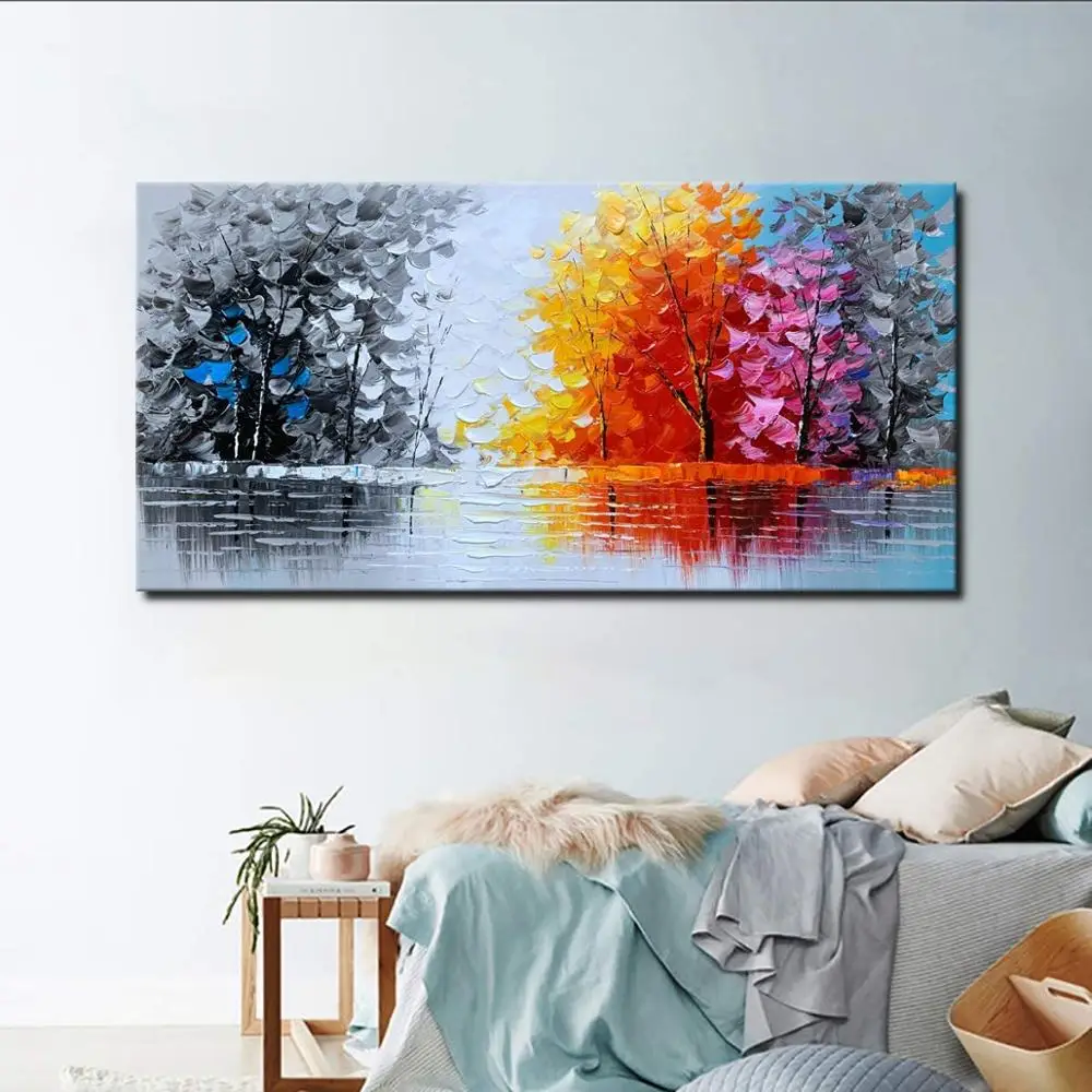 Large Size Hand Painted Trees Landscape Oil Painting on Canvas Wall Art Pictures For Living Room Home Decor No Frame
Large Size Hand Painted Trees Landscape Oil Painting on Canvas Wall Art Pictures For Living Room Home Decor No Frame