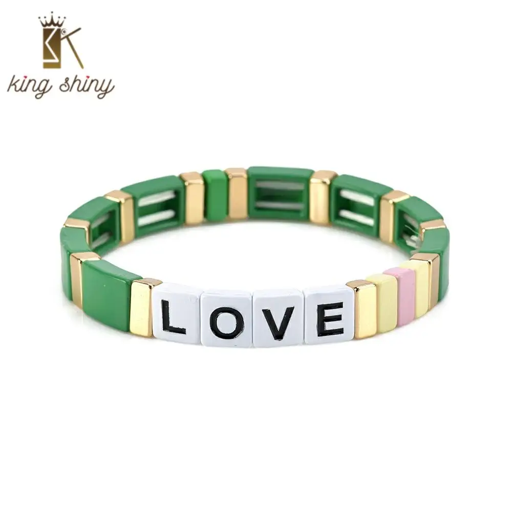Bohemia Fashion Letter LOVE Bracelet for Lover Hand Made High Quality Enamel Rainbow Tile Bracelet for Lover Metal Cuff Bracelet
Bohemia Fashion Letter LOVE Bracelet for Lover Hand Made High Quality Enamel Rainbow Tile Bracelet for Lover Metal Cuff Bracelet