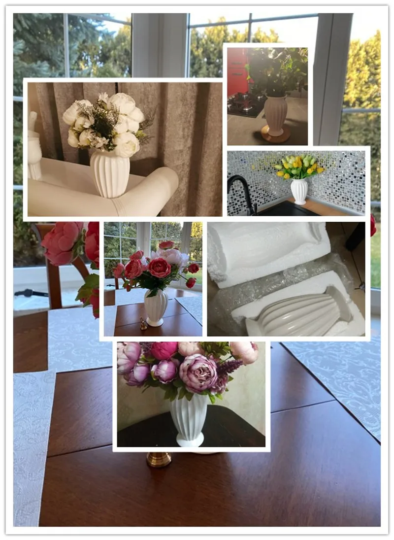 Modern Minimalist Europe Style Ceramic Flower Vase Ornaments Creative Tabletop Flower White Vase Home Christmas Decoration
Modern Minimalist Europe Style Ceramic Flower Vase Ornaments Creative Tabletop Flower White Vase Home Christmas Decoration