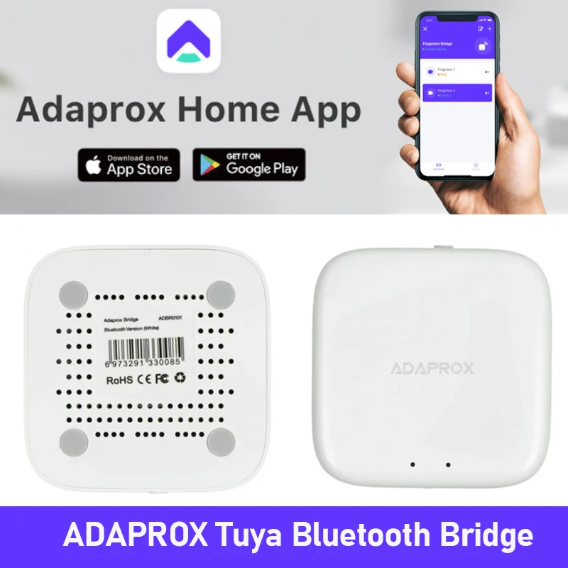 New Adaprox Tuya Bluetooth Bridge Smart Home Systeem Bluetooth 4.2 Work With Fingerbo/ Google Home/ Smart Life APP/ Siri/ Alexa 
New Adaprox Tuya Bluetooth Bridge Smart Home Systeem Bluetooth 4.2 Work With Fingerbo/ Google Home/ Smart Life APP/ Siri/ Alexa