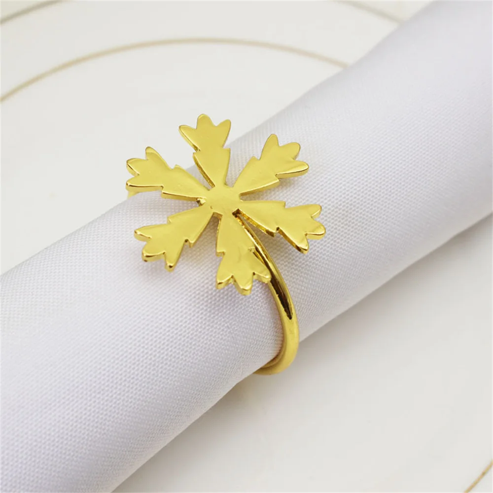 Christmas Snowflake Shaped Alloy Napkin Rings Tissue Napkin Buckles Wedding Party Dinner Christmas Event Table Decorations
Christmas Snowflake Shaped Alloy Napkin Rings Tissue Napkin Buckles Wedding Party Dinner Christmas Event Table Decorations