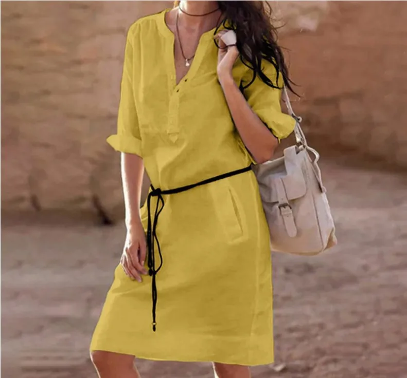 boho women dress womens clothing 2020 fashion ladies solid v-neck elegant casual female dresses
boho women dress womens clothing 2020 fashion ladies solid v-neck elegant casual female dresses
