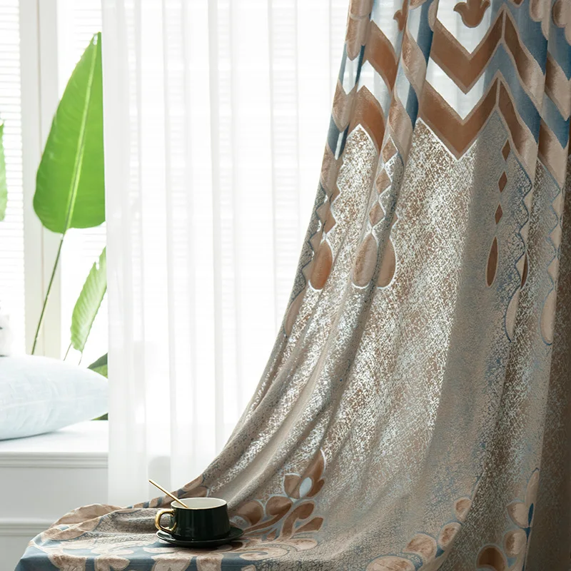 European Style Gray Cut Pile Jacquard Shading Curtains for Living Dining Room Bedroom
European Style Gray Cut Pile Jacquard Shading Curtains for Living Dining Room Bedroom