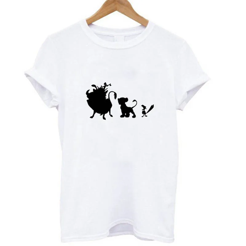 Женская футболка с коротким рукавом Hakuna Matata модная Милая хипстерская круглым