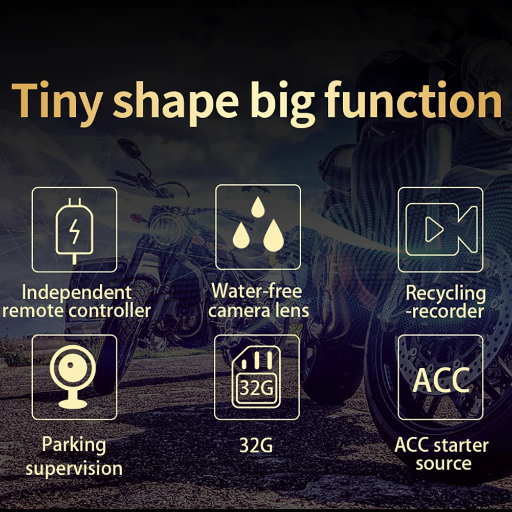 Motorcycle DVR Motorcycle Camera 1080P HD Double Lens Front and Rear Driving Record Night Vision Vehicle Recorder
Motorcycle DVR Motorcycle Camera 1080P HD Double Lens Front and Rear Driving Record Night Vision Vehicle Recorder