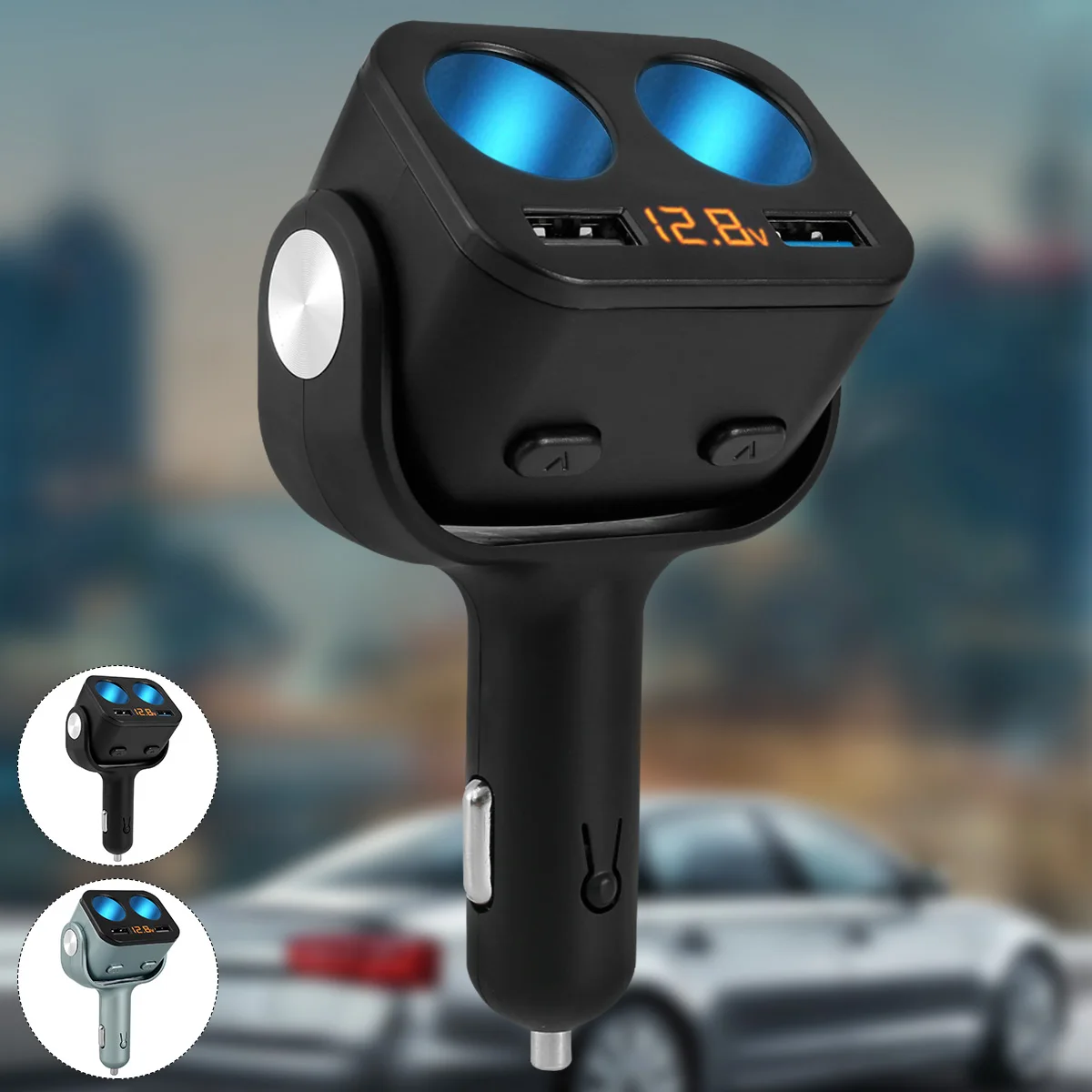 Зарядное устройство с 2 розетками, а, двойной USB-порт QC3.0, 12 В/24 В, светодиодный дисплей, напряжение, автомобильный прикуриватель
Зарядное устройство с 2 розетками, а, двойной USB-порт QC3.0, 12 В/24 В, светодиодный дисплей, напряжение, автомобильный прикуриватель