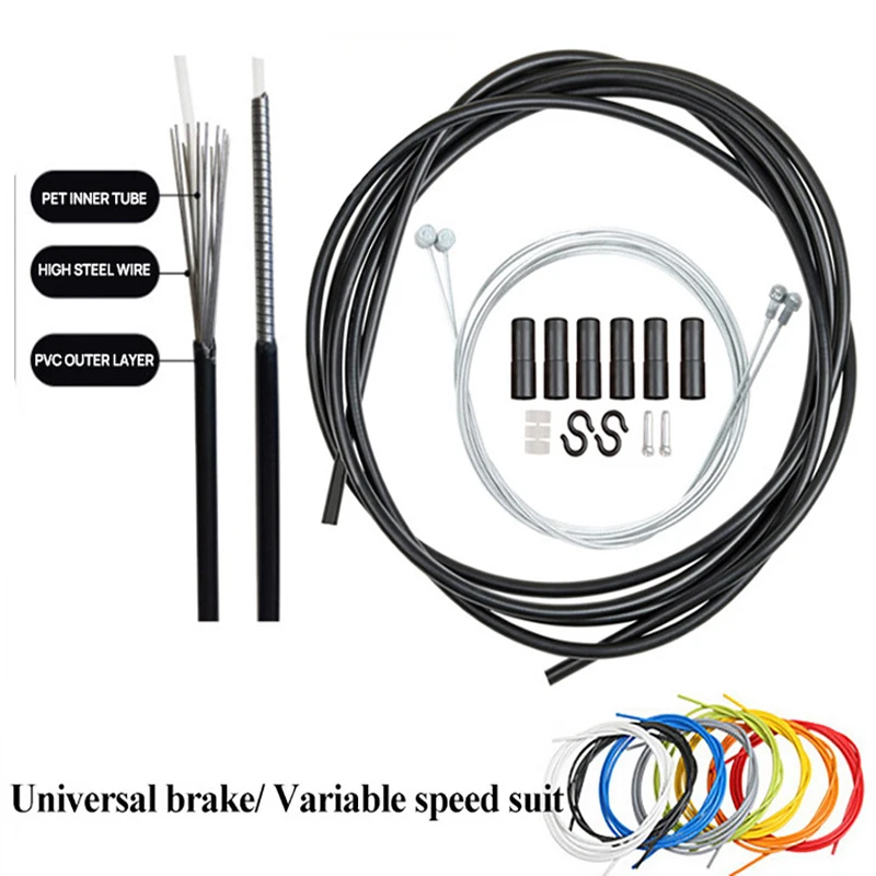 6-In-1 Mtb Road Bike Bicycle Brake Cable Shift Cable Set 4Mm/5Mm Transmission Tube Cable 2-Wire Cable 2M Variable Speed Hose
6-In-1 Mtb Road Bike Bicycle Brake Cable Shift Cable Set 4Mm/5Mm Transmission Tube Cable 2-Wire Cable 2M Variable Speed Hose