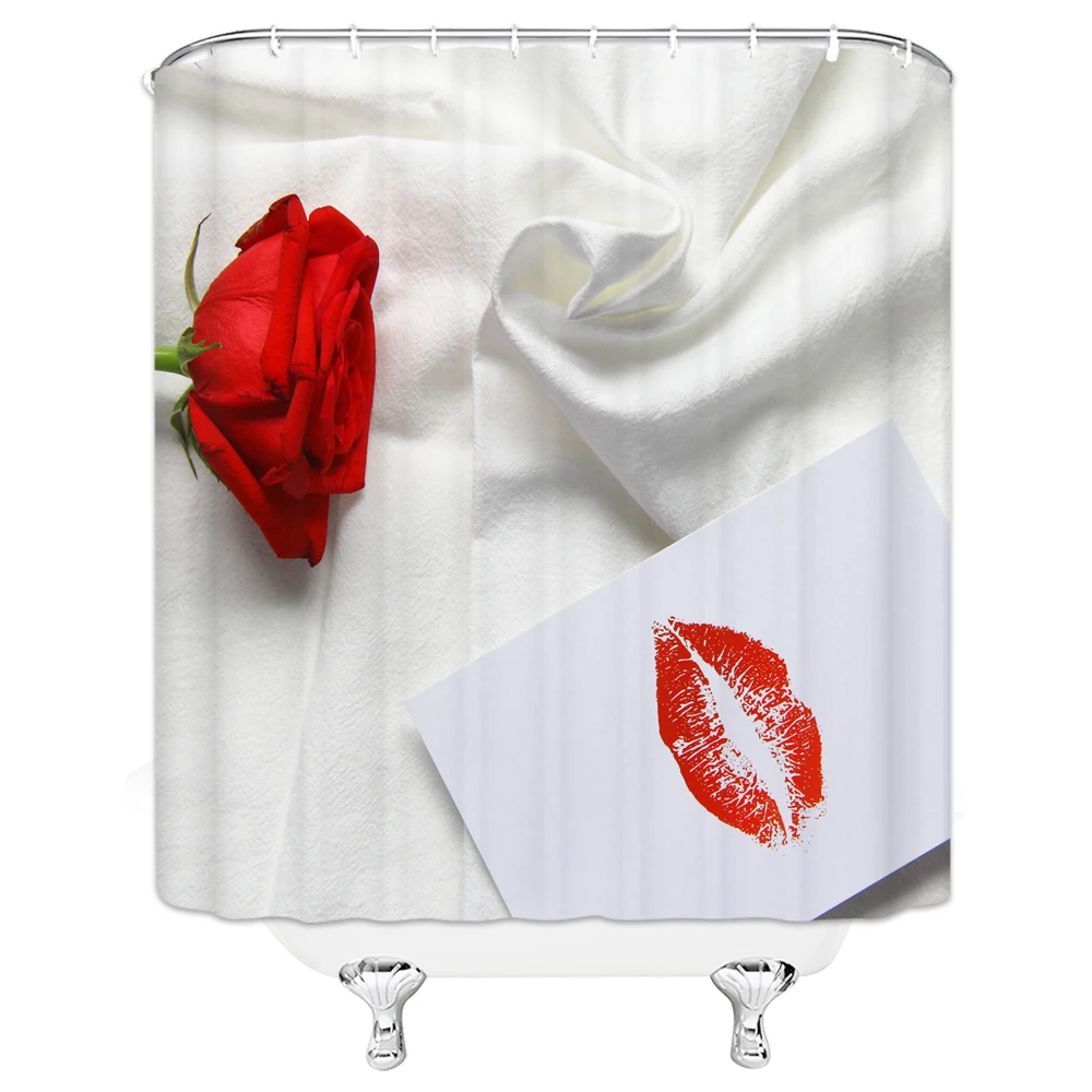 Valentine's Day Red Rose Fresh Flower Curtain Bathroom Waterproof Polyester Shower Curtain Printing Home Decoration
Valentine's Day Red Rose Fresh Flower Curtain Bathroom Waterproof Polyester Shower Curtain Printing Home Decoration