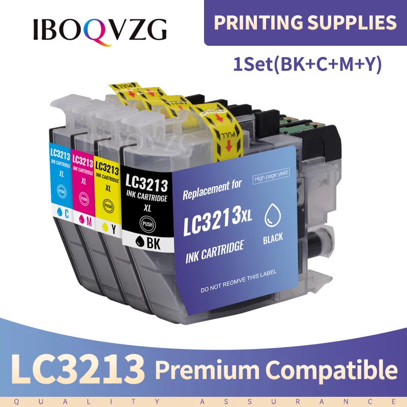 

IBOQVZG Compatible Ink Cartridges LC3211 LC3213 for Brother LC 3213 DCP-J772DW DCP-J774DW MFC-J890DW MFC-J895DW Inkjet Printer