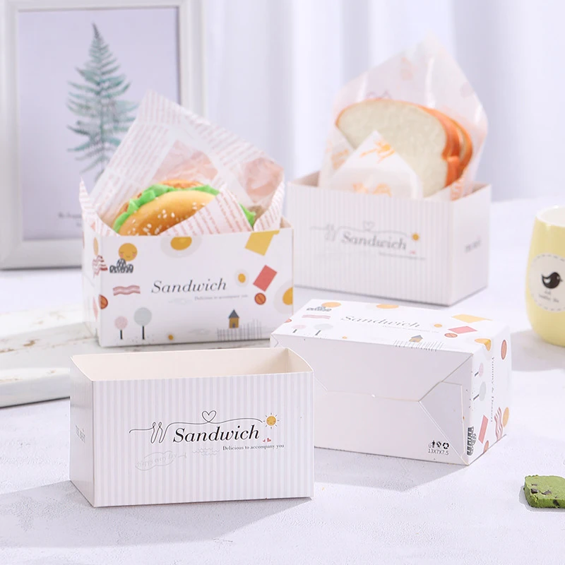 50pcs Sandwich Food Box Bread Paper Packaging Boxes Toast Tray Wedding Party Carry Food Cake Packing Container
50pcs Sandwich Food Box Bread Paper Packaging Boxes Toast Tray Wedding Party Carry Food Cake Packing Container