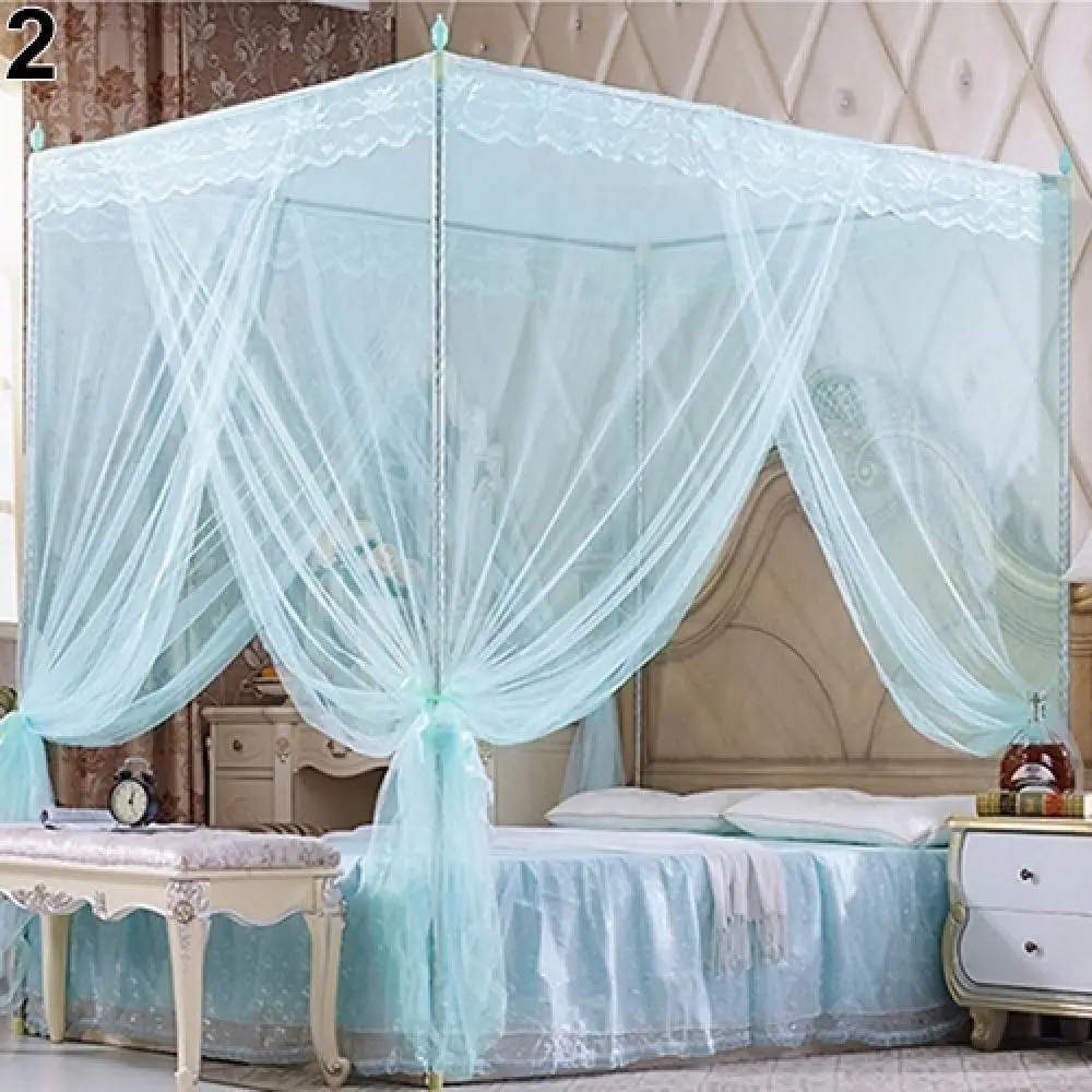 

Романтическая принцесса кружевной балдахин москитная сетка без рамки для двуспальной кровати