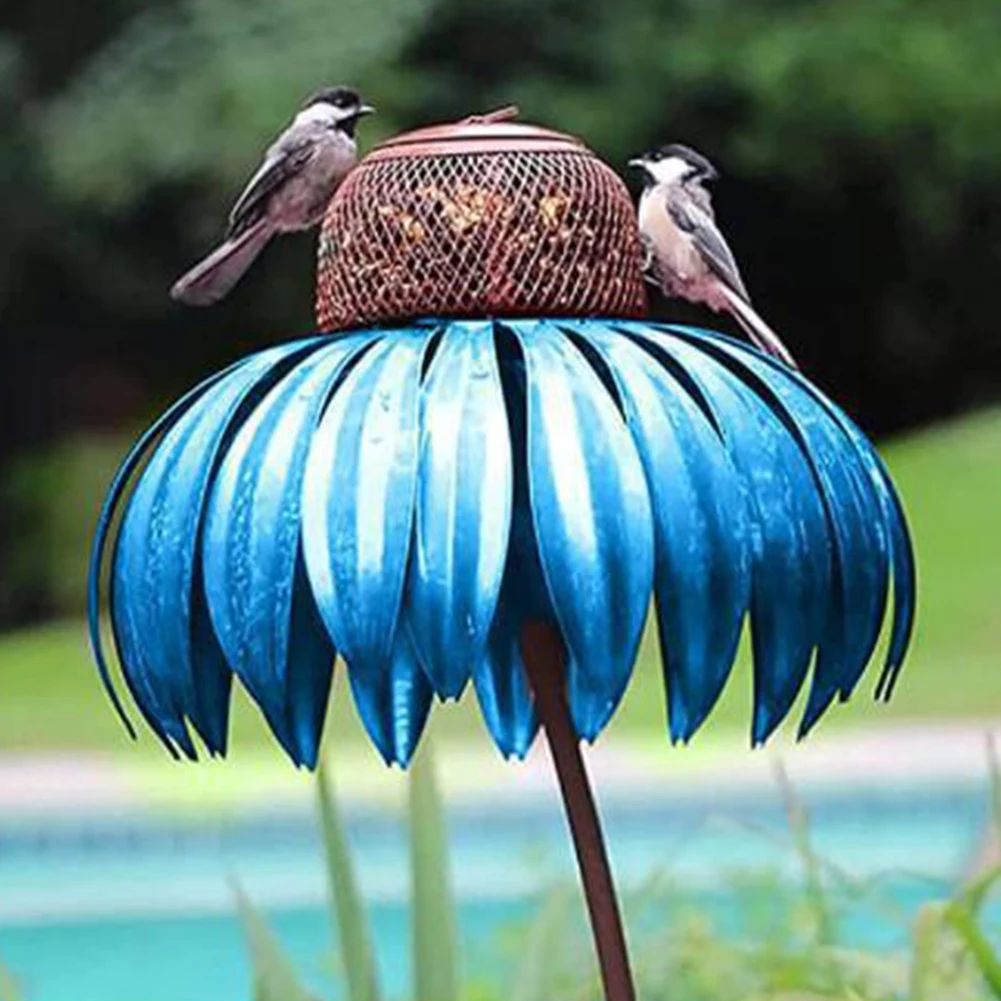 Desert Steel Pink Coneflower Standing Bird Feeder Petals Sahpe Outside Rusts Resistant Garden Art Metal Birdfeeder With Stand
Desert Steel Pink Coneflower Standing Bird Feeder Petals Sahpe Outside Rusts Resistant Garden Art Metal Birdfeeder With Stand