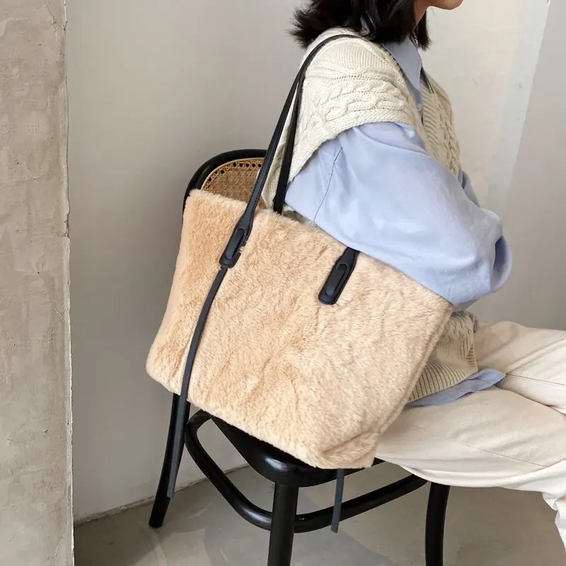 Autumn And Winter Ladies Large Capacity Bag Simple Shoulder Bag Joker Mao Mao Tote Bag Shoulder Bags For Women
Autumn And Winter Ladies Large Capacity Bag Simple Shoulder Bag Joker Mao Mao Tote Bag Shoulder Bags For Women
