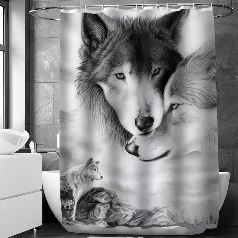 Animals Wolf Shower Curtains High Quality Bathroom Curtain Waterproof Mildew Proof Shower Curtain In The Bathroom with 12 Hooks
Animals Wolf Shower Curtains High Quality Bathroom Curtain Waterproof Mildew Proof Shower Curtain In The Bathroom with 12 Hooks