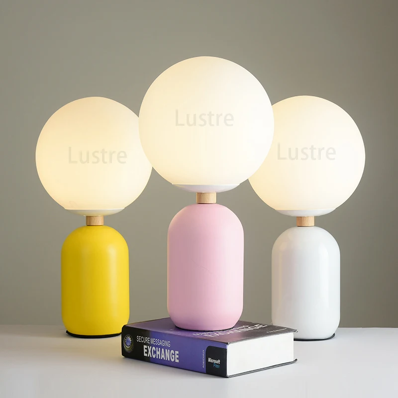 Color Macaron Bedroom Bedside Table Lamp Nordic Style Study Decoration Table Lamp Glass Ball Living Room Lamp
Color Macaron Bedroom Bedside Table Lamp Nordic Style Study Decoration Table Lamp Glass Ball Living Room Lamp