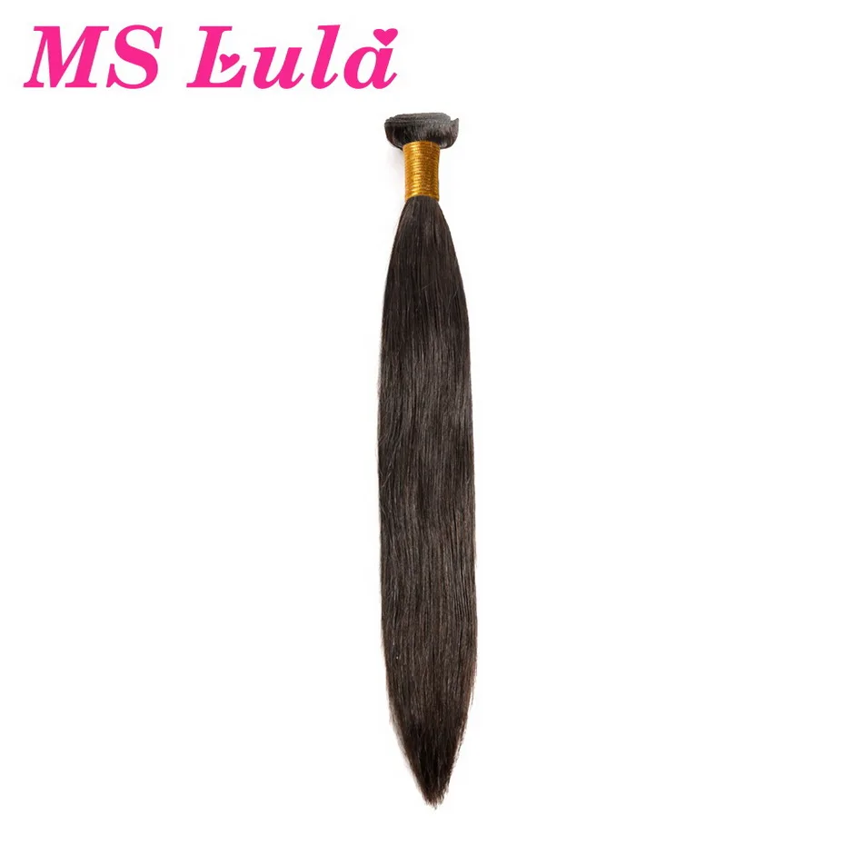 Длинные прямые волосы Ms Lula 1/3/4 пряди 100% человеческие 10 40 дюймов индийские