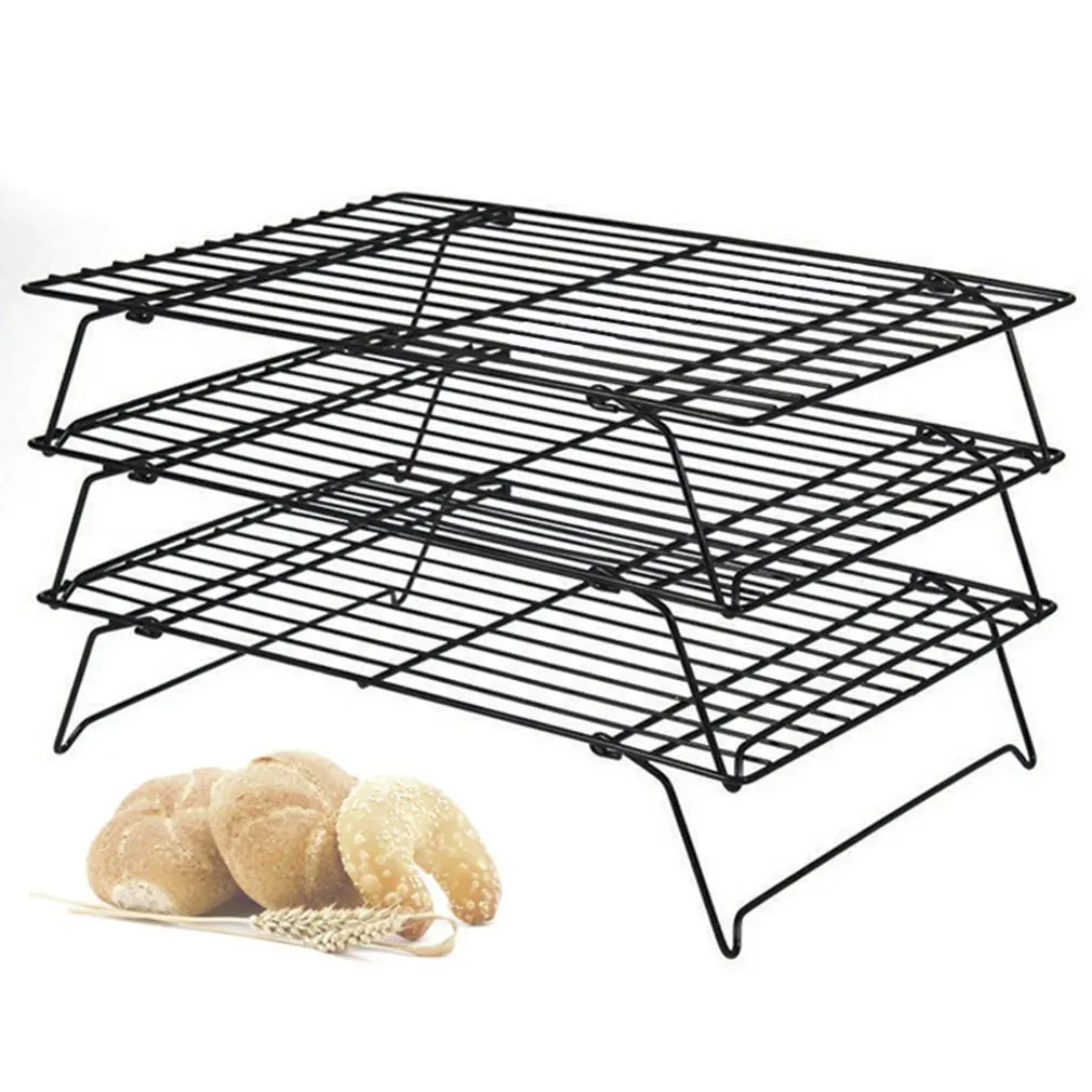 Non-Stick 3-Tier Cooling Rack Stackable Collapsible Rectangle Wire Rack Cooking Baking Cooling Rack For Cookies Cakes
Non-Stick 3-Tier Cooling Rack Stackable Collapsible Rectangle Wire Rack Cooking Baking Cooling Rack For Cookies Cakes