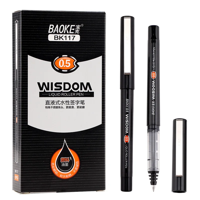 12 Baoke BK117 Straight Liquid Roller Pen 0.5mm Neutral Water Pen Quick-drying Straight Liquid Pen Water-based Carbon Pen
12 Baoke BK117 Straight Liquid Roller Pen 0.5mm Neutral Water Pen Quick-drying Straight Liquid Pen Water-based Carbon Pen