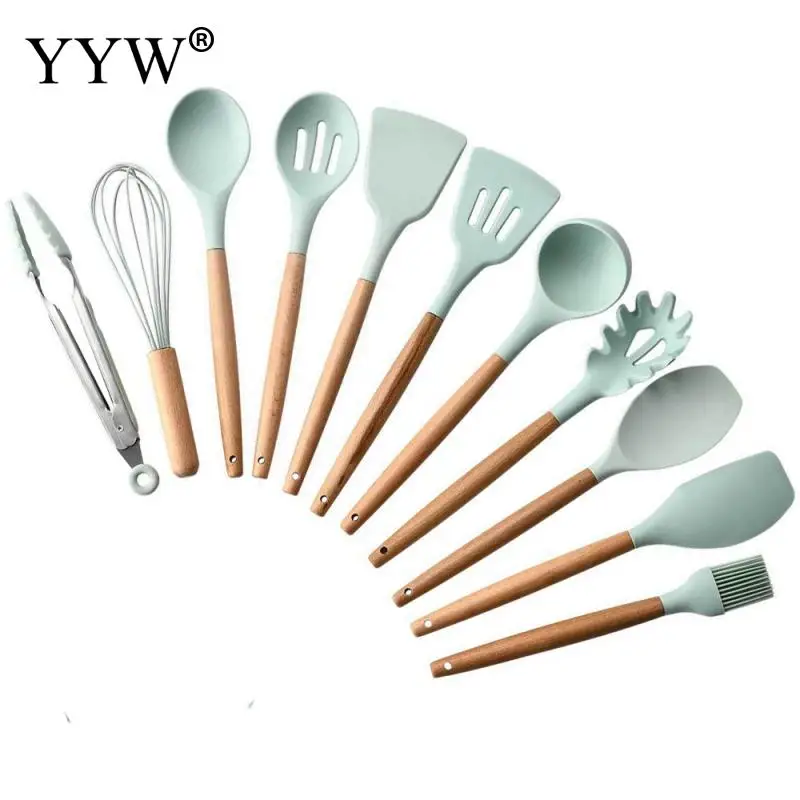 11pcs/lot Cooking Tools Set Premium Silicone Kitchen Cooking Utensils Set With Storage Box Turner Tongs Spatula Soup Spoon
11pcs/lot Cooking Tools Set Premium Silicone Kitchen Cooking Utensils Set With Storage Box Turner Tongs Spatula Soup Spoon