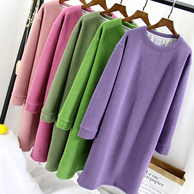 2020 Autunm and Winter women Plush thick knitted sweater dress,fashion casual student streetwear warm velvet dress purple green
2020 Autunm and Winter women Plush thick knitted sweater dress,fashion casual student streetwear warm velvet dress purple green