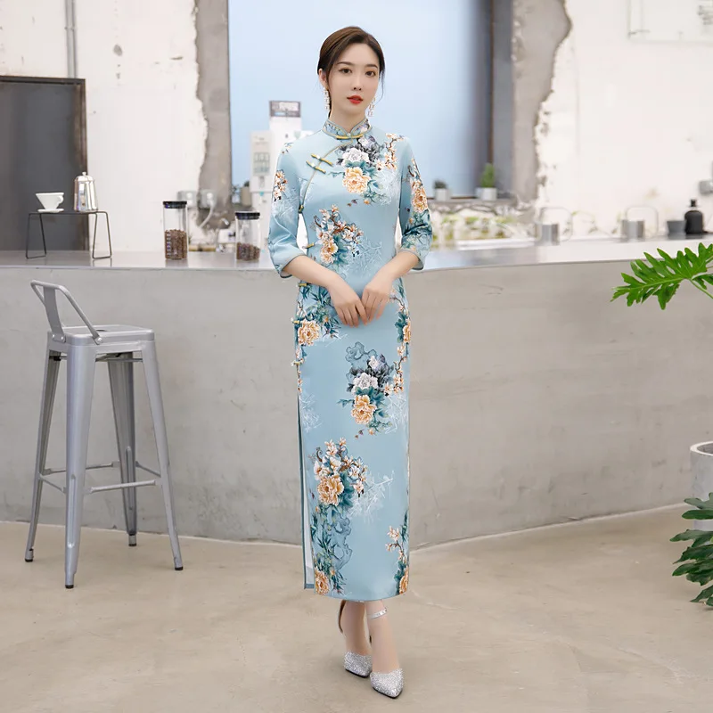 Светильник, синий, китайский, длинный, Cheongsam, традиционный, Qipao, воротник-стойка, с высоким разрезом, для сцены, платья для женщин, большие разм...
Светильник, синий, китайский, длинный, Cheongsam, традиционный, Qipao, воротник-стойка, с высоким разрезом, для сцены, платья для женщин, большие разм...