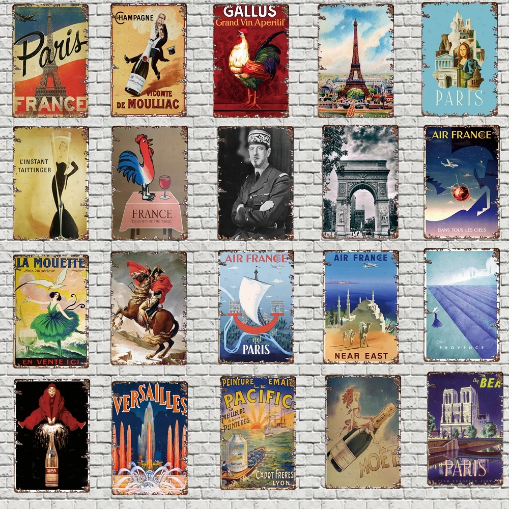 Paris Vintage Frace Travel Poster Provence Food Metal Sign Wall Bar Restaurant Art Craft Retro Home Decor 30X20CM DU-4605A
Paris Vintage Frace Travel Poster Provence Food Metal Sign Wall Bar Restaurant Art Craft Retro Home Decor 30X20CM DU-4605A