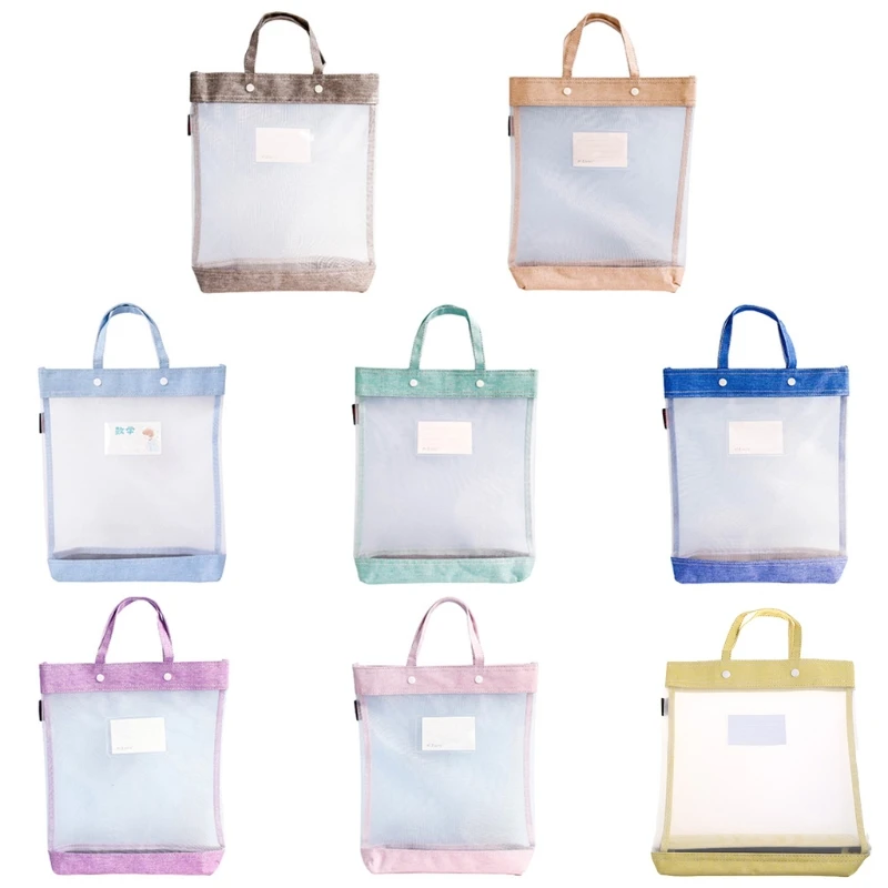 87HA Portable Transparent Nylon Mesh School Tote Student Subject Classification Bag
87HA Portable Transparent Nylon Mesh School Tote Student Subject Classification Bag