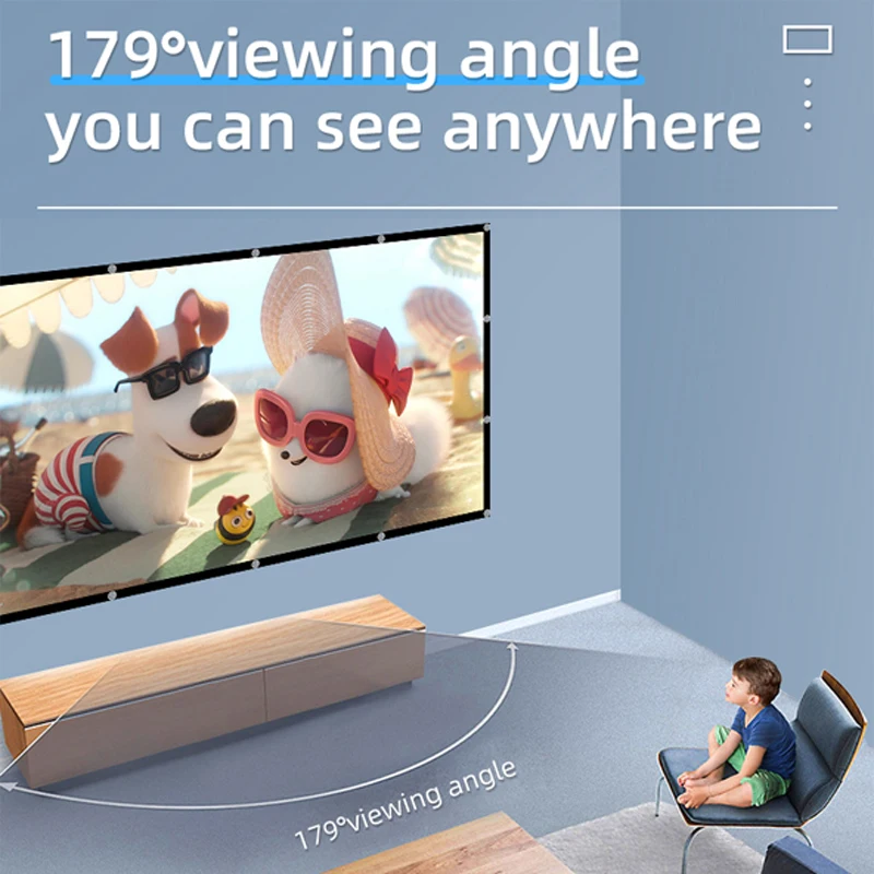 4K HD High Brightness Reflective Projector Screen 60 100 150inch Fabric Cloth Projection Screen 3D Projector Office Home Theater
4K HD High Brightness Reflective Projector Screen 60 100 150inch Fabric Cloth Projection Screen 3D Projector Office Home Theater