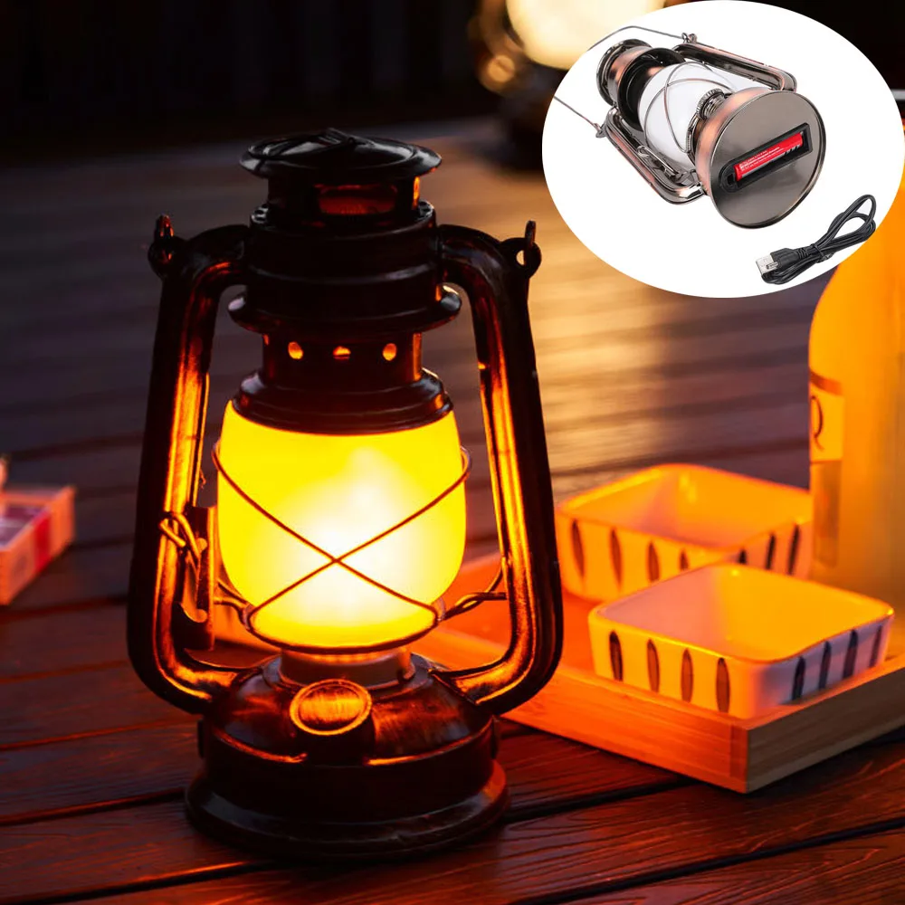 Camping Lantern Light Vintage 18650 Battery Rechargeable USB LED Flame Lamp Dimming CLAYMOR Lantern For Tent Fishing Lights
Camping Lantern Light Vintage 18650 Battery Rechargeable USB LED Flame Lamp Dimming CLAYMOR Lantern For Tent Fishing Lights