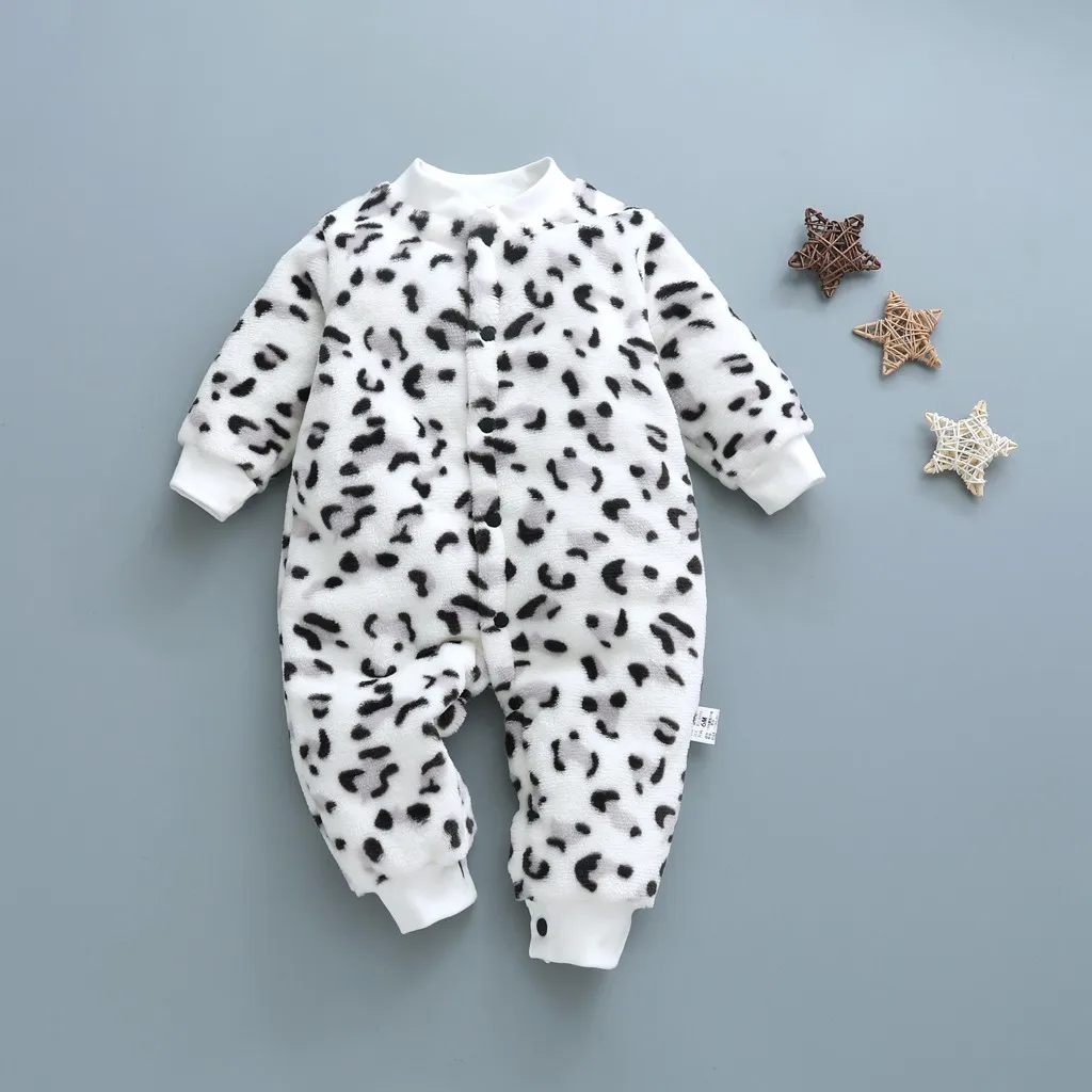 Детский комбинезон с леопардовым принтом зимний теплый флисовый комплект одежды