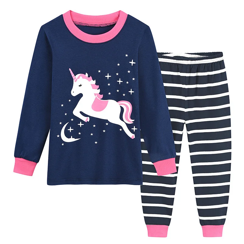 Autumn unicorn baby girl pajamas stripe home suit long-sleeved Cotton soft girl clothes pijama kids pajamas for girls 2-8 years
Autumn unicorn baby girl pajamas stripe home suit long-sleeved Cotton soft girl clothes pijama kids pajamas for girls 2-8 years
