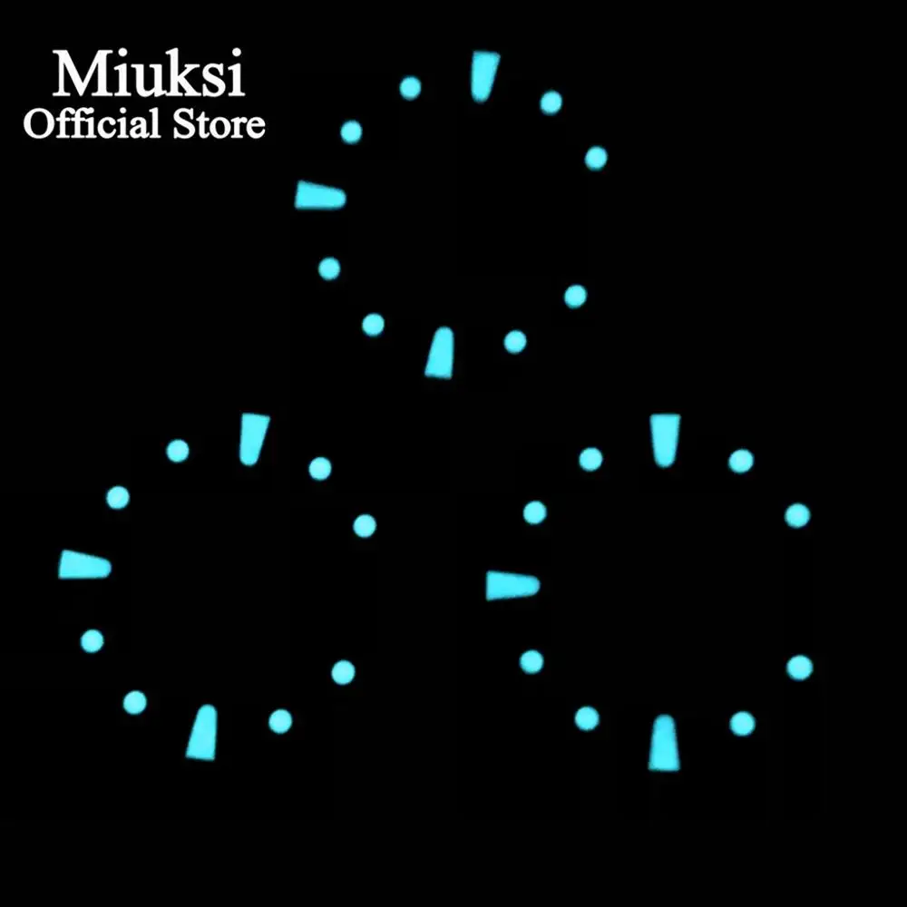 Циферблат для часов Miuksi 28 5 мм черный/синий/зеленый подходит Miyota 8205 8215 821A ETA 2836/2824