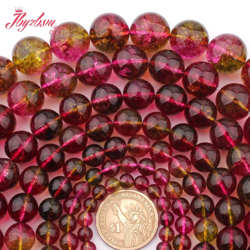 Round Smooth Tourmaline Colorful Quartzs Crystal Stone Loose Spacer Beads for DIY Women Men Necklace Bracelet Jewelry Making 15"
Round Smooth Tourmaline Colorful Quartzs Crystal Stone Loose Spacer Beads for DIY Women Men Necklace Bracelet Jewelry Making 15"