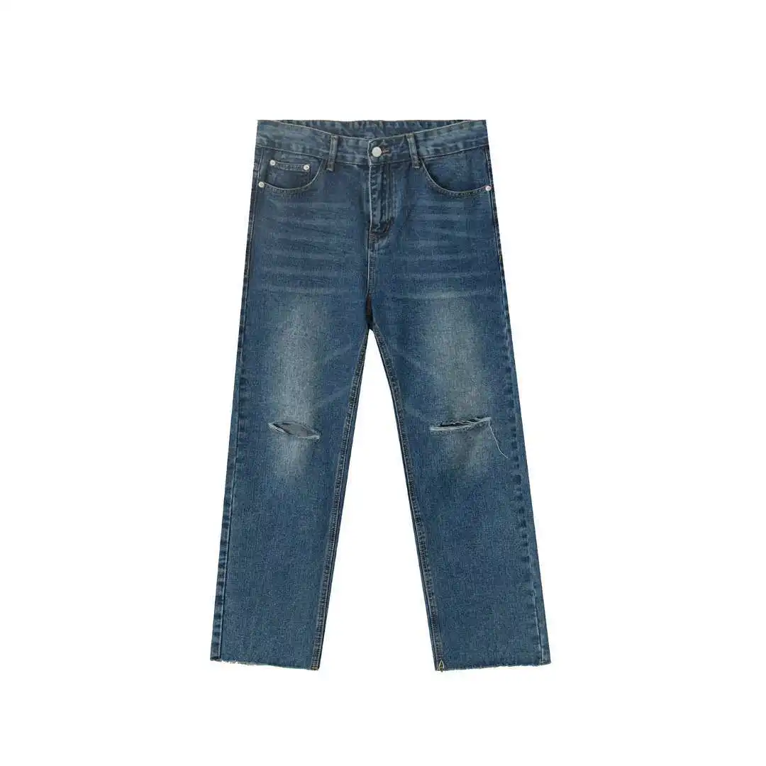 Male Korean Style Vintage Hip Hop Jeans Men's Knee Hole Fashion Straight Ankle-length Casual Denim Pants Jeans
Male Korean Style Vintage Hip Hop Jeans Men's Knee Hole Fashion Straight Ankle-length Casual Denim Pants Jeans